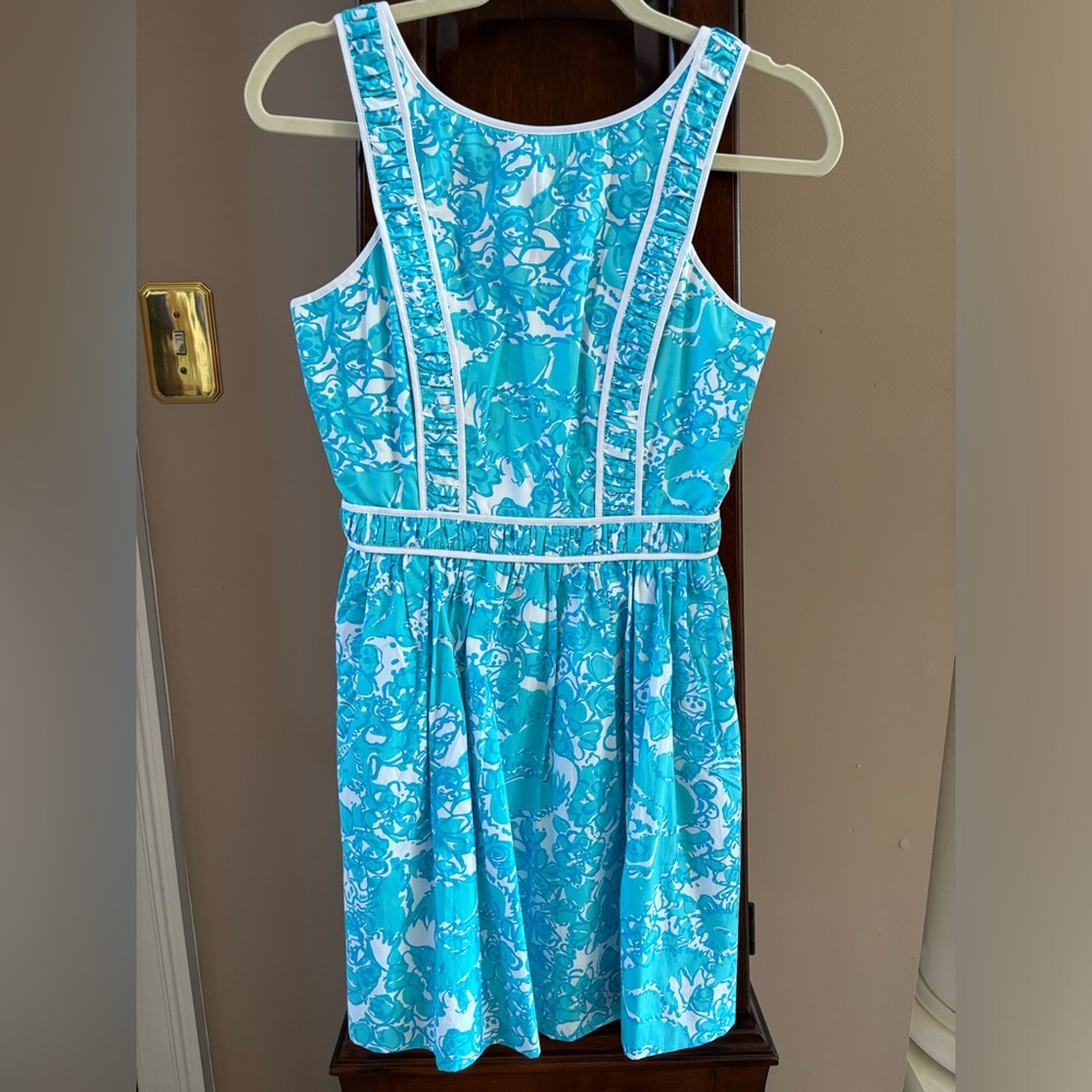 Lilly Pulitzer dress, size 0, blue and white, excellent condition